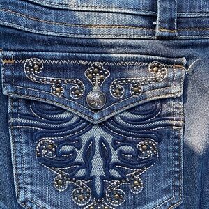 Harley-Davidson Blue Embroidered Jeans